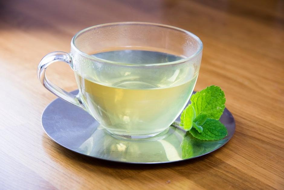 A cup of mint leaf infusion