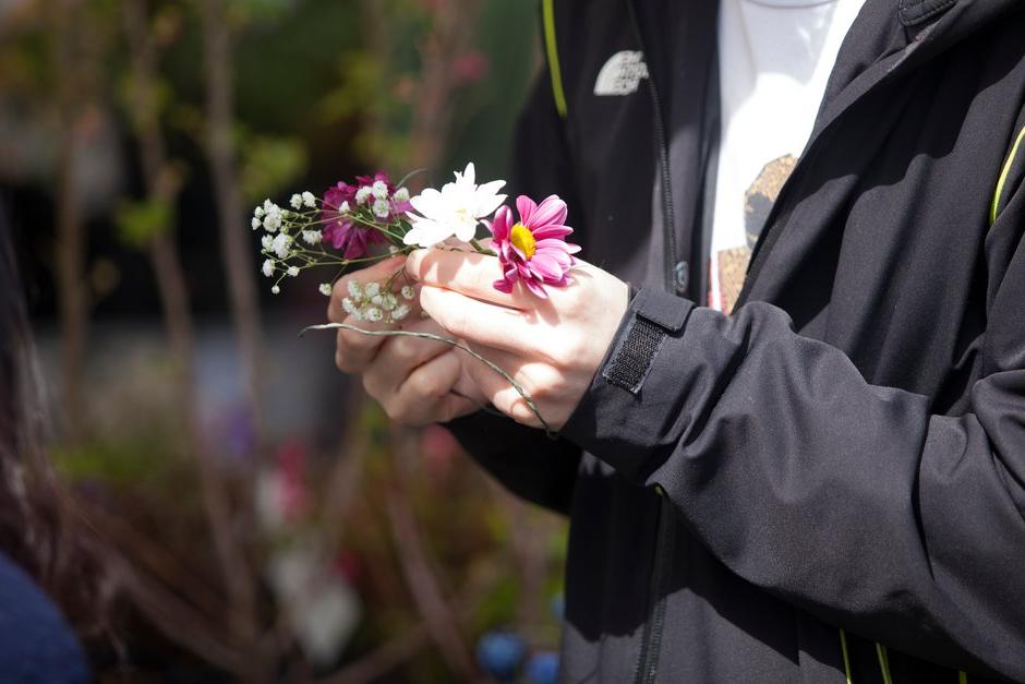 Make a crown from leaves or petals