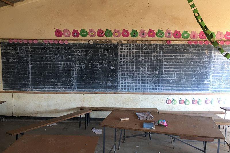 Inside a classroom in rural Zimbabwe