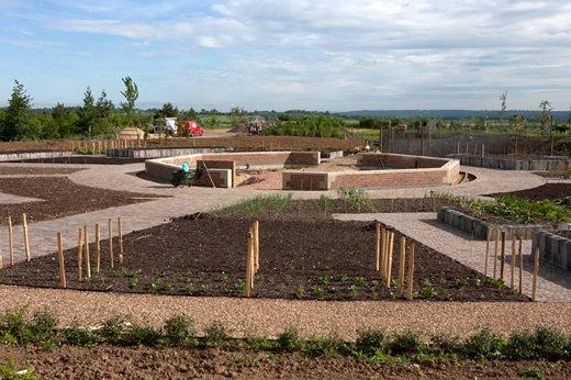 The walls and foundations for the glasshouse