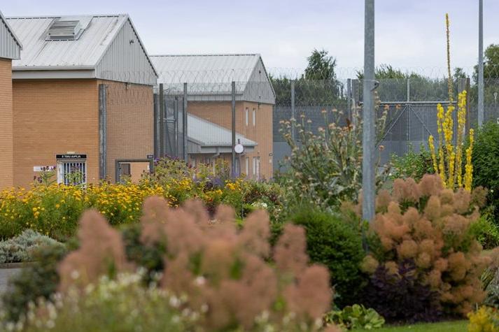 The garden at HMP Whatton prison in Nottinghamshire