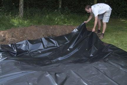 You can make your pond any size or shape if you use a flexible butyl liner