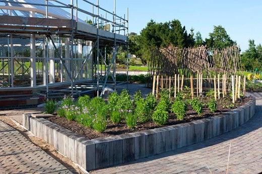 Raised wooden planters