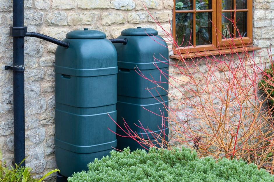 Make space for rainwater in your garden through the addition of watering butts which can be connected not only to outbuildings but the downpipes on your house.